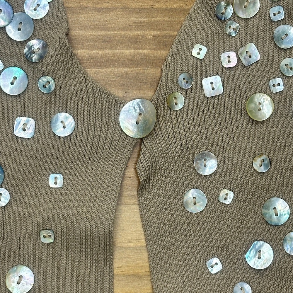 Jaded London Shell Button Knit Halter Top Brown Size‎ S NWOT - Picture 11 of 12